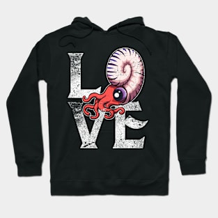 Love Fossils Archaeologist Gift Cool Ammonite Design Hoodie